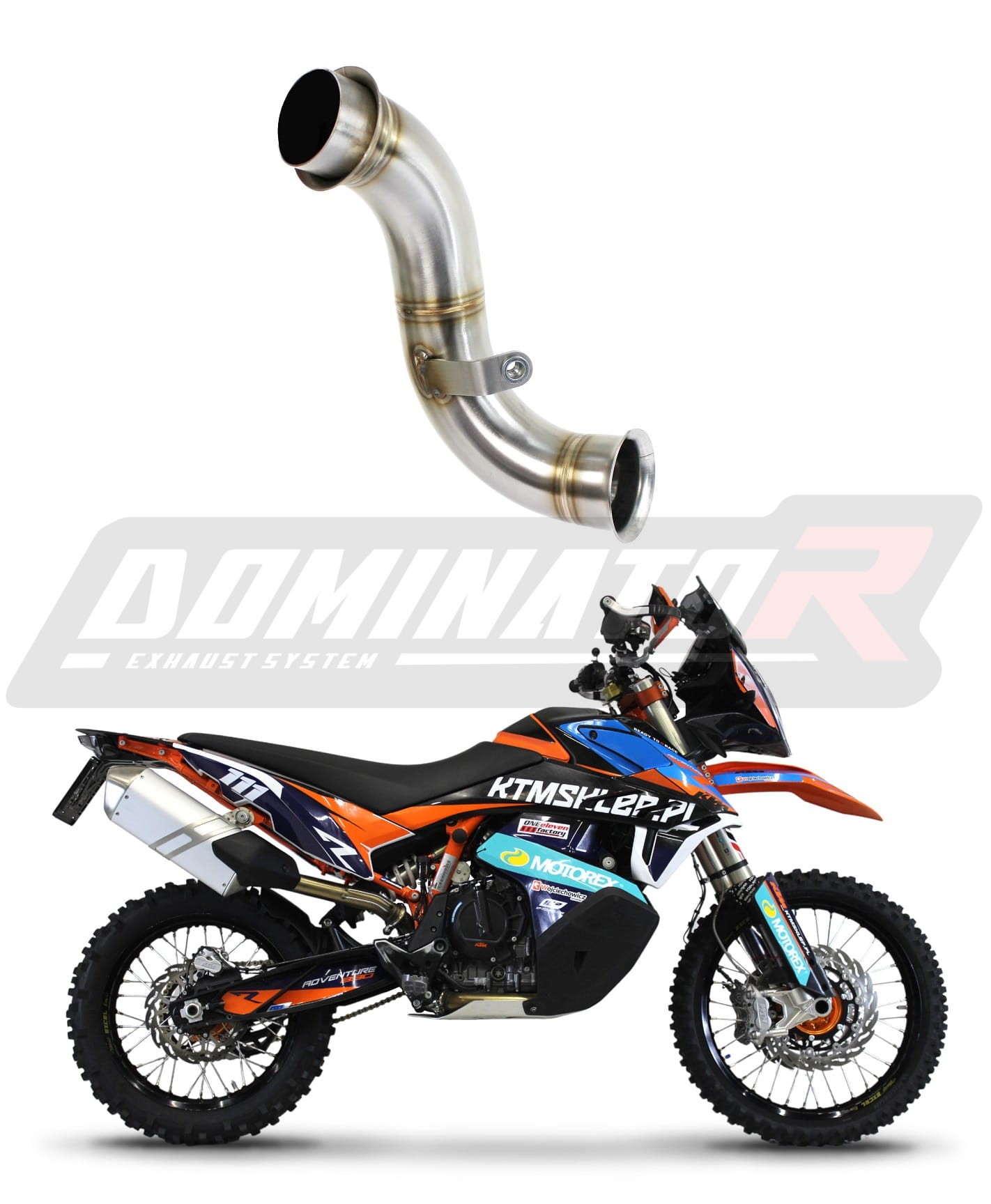 Downpipe Grille KTM 790 Adventure 19- Black R&G (DG0036BK) main image 1