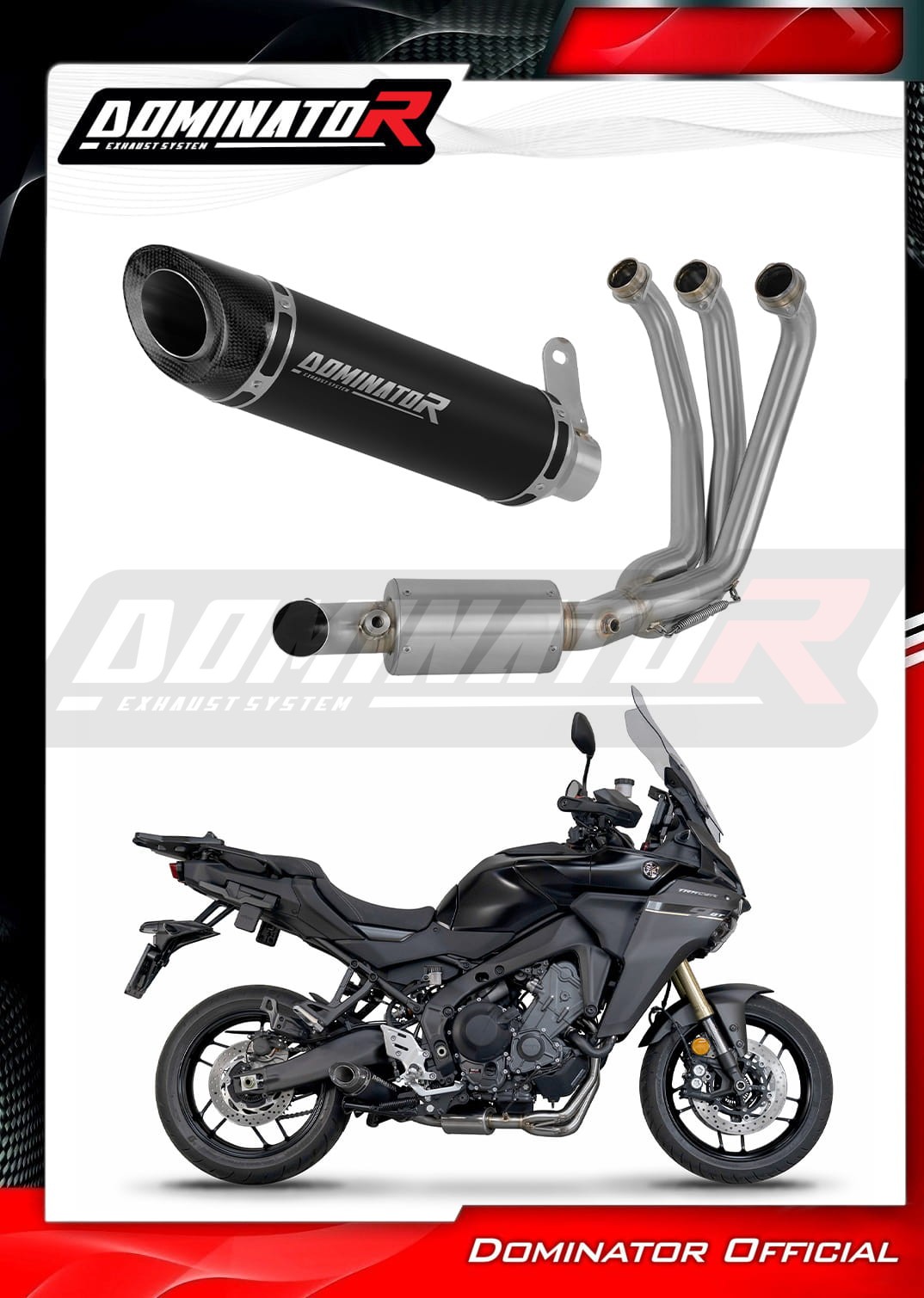 Yamaha Tracer 9 / GT 2025 Auspuffanlagen Schalldämpfer HP8 SCHWARZ EX ...