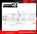 exhaust muffler DOMINATOR homologated road legal HP1 fits to YZF 600R Thundercat 1996  2006 6