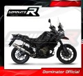exhaust muffler DOMINATOR homologated road legal ROUND fits to Suzuki DL 1050 VStrom / XT 2020  2024 4
