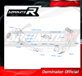 kompletny układ wydechowy z tłumikiem DOMINATOR Full System GP CZARNY pasujący do motocykla Yamaha MT 09 2021 - 2023