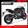 komplette Auspuffanlage mit Schalldämpfer DOMINATOR Full System GP schwarz passend für Honda CBR 650 R 2019  2023