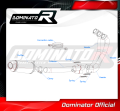 komplette Auspuffanlage mit Schalldämpfer DOMINATOR Full System HP3 schwarz passend für Yamaha XSR 900 2022  2023 2