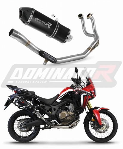 kompletny układ wydechowy z tłumikiem DOMINATOR Full System HP7 CZARNY pasujący do motocykla Honda CRF 1000L Africa Twin 2016 - 2019 6
