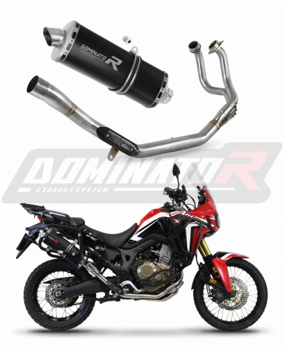kompletny układ wydechowy z tłumikiem DOMINATOR Full System P7 CZARNY pasujący do motocykla Honda CRF 1000L Africa Twin 2016 - 2019 6