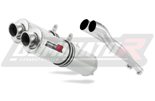 Auspuff Schalldämpfer DOMINATOR rund passend für Kawasaki ZZR 1400 2006  2011 3