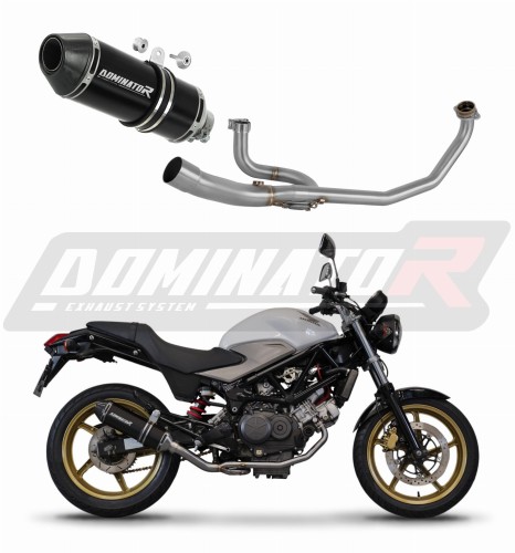 komplette Auspuffanlage mit Schalldämpfer DOMINATOR Full System HP3 schwarz passend für Honda VTR 250 2009  2015 6