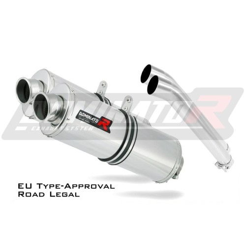 Auspuff Schalldämpfer DOMINATOR homologiert OVAL passend für DL 1000 VSTROM 2002  2012 3