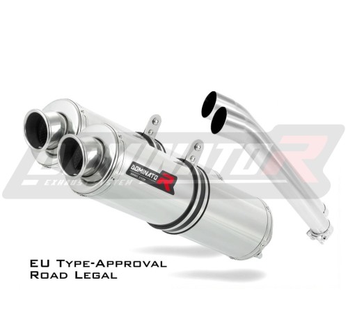 Auspuff Schalldämpfer DOMINATOR homologiert rund passend für DL 1000 VSTROM 2002  2012 3