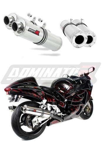 Auspuff Schalldämpfer DOMINATOR rund passend für Suzuki GSXR 1300 Hayabusa 1999  2007 6