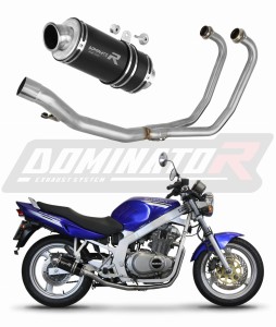 Suzuki GS 500F 2004 - 2014 Full Exhaust System Collector Silencer GP1 BLACK + dB killer medium