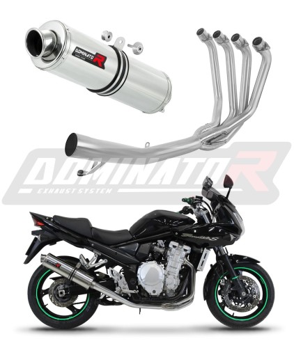 komplette Auspuffanlage mit Schalldämpfer DOMINATOR Full System rund passend für Suzuki GSF 650 BANDIT N