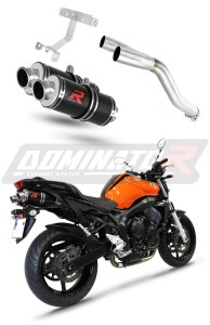 Yamaha FZ6 FAZER 600 S1 2004 - 2010 Schalldämpfer Auspuff GP1 BLACK + dB killer medium