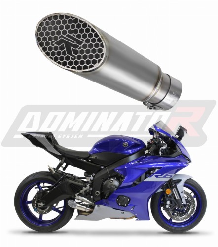 Yamaha YZF R6 2017 - 2022 EXHAUST Muffler Auspuff Sportauspuff Silencer Echappement Silencieux Scarico Scarichi Escape Wydech Tłumik GP3 Megaphone Titanium DOMINATOR EXHAUST SYSTEM x