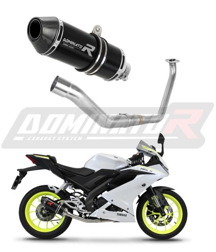 komplette Auspuffanlage mit Schalldämpfer DOMINATOR Full System HP3 schwarz passend für Yamaha YZF R125 2019  2020 6