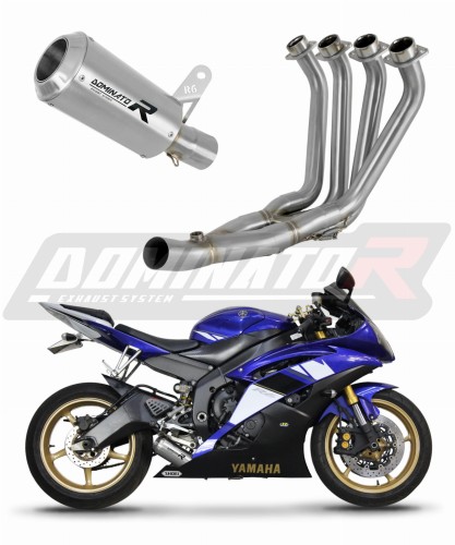 Yamaha YZF R6 2006 - 2016 EXHAUST Collector Manifold Full System Muffler Auspuff Sportauspuff Silencer Echappement Silencieux Scarico Scarichi Escape Wydech Tłumik GPS Dominator Exhaust System x