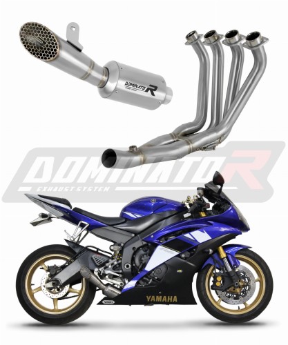 Yamaha YZF R6 2006 - 2016 EXHAUST Collector Manifold Full System Muffler Auspuff Sportauspuff Silencer Echappement Silencieux Scarico Scarichi Escape Wydech Tłumik GP3 Dominator Exhaust System x