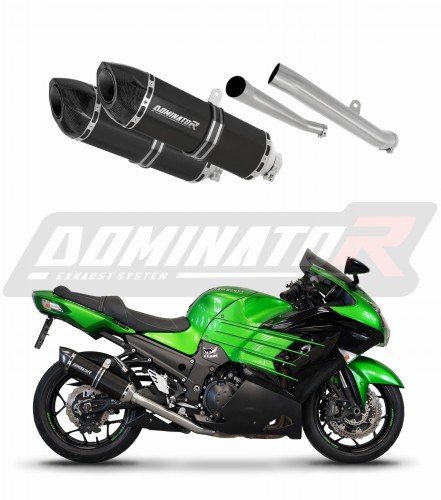 exhaust muffler DOMINATOR HP5 BLACK fits to KAWASAKI ZZR 1400 2012  2023 6