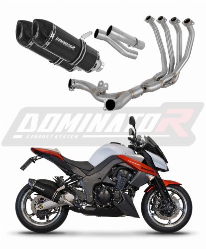 komplette Auspuffanlage mit Schalldämpfer DOMINATOR Full System HP1 schwarz passend für Kawasaki Z1000 2010  2013 7