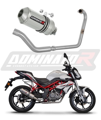 komplette Auspuffanlage mit Schalldämpfer DOMINATOR Full System OV G2 passend für Benelli BN 125 2018  2023 6