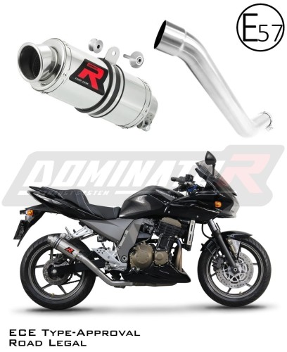 Auspuff Schalldämpfer DOMINATOR homologiert GP1 passend für Kawasaki Z750 2004  2006 6
