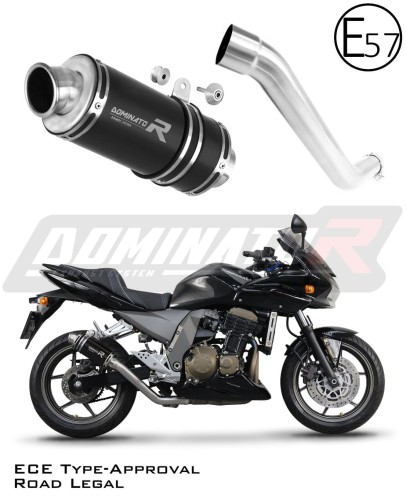 wydech tłumik DOMINATOR Homologowany GP1 CZARNY pasujący do motocykla Kawasaki Z750 2004 - 2006 6
