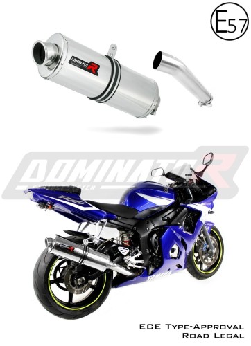 Auspuff Schalldämpfer DOMINATOR homologiert OV passend für Yamaha YZF R6 1999  2002 3