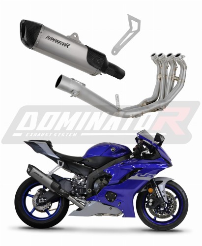 kompletny układ wydechowy z tłumikiem DOMINATOR Tytanowy Full System HP6 pasujący do motocykla Yamaha YZF R6 2017 - 2023 5
