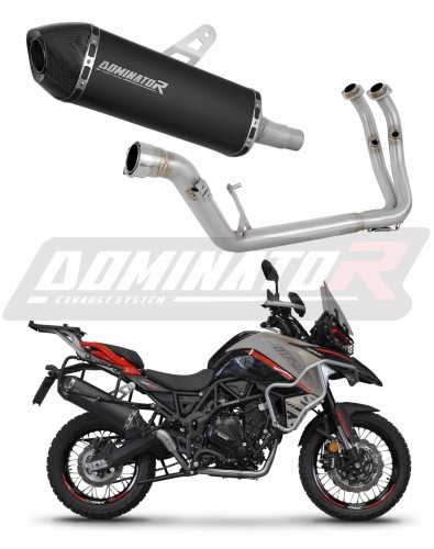 komplette Auspuffanlage mit Schalldämpfer DOMINATOR Full System HP7 schwarz passend für Benelli TRK 702 / TRK 702X 2023  2024 5