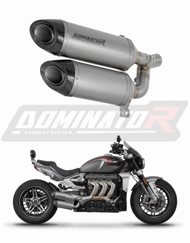 wydech tłumik DOMINATOR Tytanowy HP8 pasujący do motocykla TRIUMPH ROCKET 3 GT 2019 - 2024