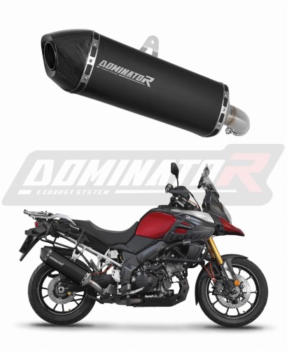 Auspuff Schalldämpfer DOMINATOR HP7 schwarz passend für Suzuki DL 1000 VStrom 2014  2016