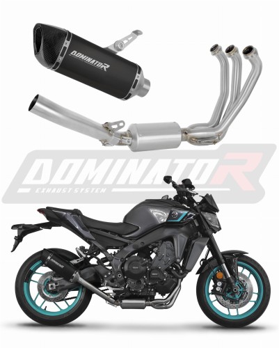 komplette Auspuffanlage mit Schalldämpfer DOMINATOR Full System HP6 schwarz passend für Yamaha MT09 2024
