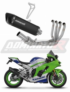 Kawasaki ZX10R / RR 2021 - 2025 Full Exhaust System Collector Silencer HP6 BLACK + dB killer