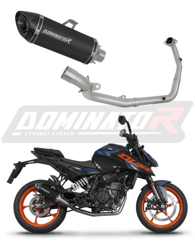 komplette Auspuffanlage mit Schalldämpfer DOMINATOR Full System HP8 schwarz passend für KTM 125 Duke 2024