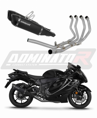 kompletny układ wydechowy z tłumikiem DOMINATOR Full System HP6 CZARNY pasujący do motocykla Suzuki GSX 1300 R Hayabusa 2021 - 2024
