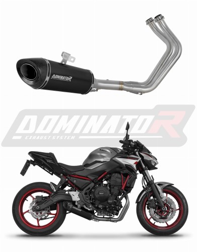 Kawasaki Z650 2023 - 2024 EXHAUST Collector Manifold Full System Muffler Auspuff Sportauspuff Silencer Echappement Silencieux Scarico Scarichi Escape Wydech Tłumik HP8 BLACK Dominator Exhaust System x