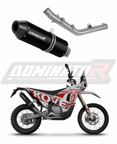Auspuff Schalldämpfer DOMINATOR MX2 schwarz passend für Kove 450 RALLY 2023  2025