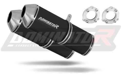 Auspuff Schalldämpfer DOMINATOR OVR schwarz passend für Suzuki TL 1000 S 1997  2000 3