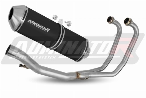 komplette Auspuffanlage mit Schalldämpfer DOMINATOR Full System OVR schwarz passend für Suzuki GS 500E 1989  2009