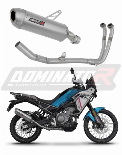 CF MOTO 450 MT 2024 Collector Manifold Full Exhaust System Muffler Auspuff Sportauspuff Silencer Echappement Silencieux Scarico Scarichi Escape Wydech Tłumik S6 Dominator Exhaust System x