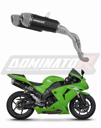 Auspuff Schalldämpfer DOMINATOR S6 schwarz passend für Kawasaki ZX10R 2006  2007