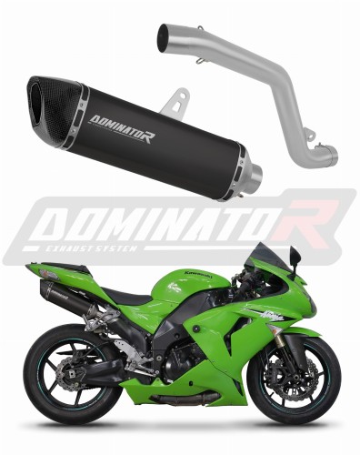 Auspuff Schalldämpfer DOMINATOR HP6 schwarz passend für Kawasaki ZX10R 2006  2007