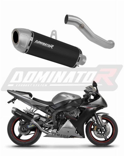 Auspuff Schalldämpfer DOMINATOR S6 schwarz passend für Yamaha YZF R1 1000 RN09 2002  2003