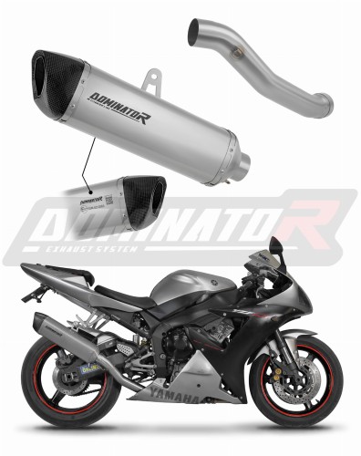 Auspuff Schalldämpfer DOMINATOR homologiert Titan HP6 passend für Yamaha YZF R1 1000 RN09 2002  2003