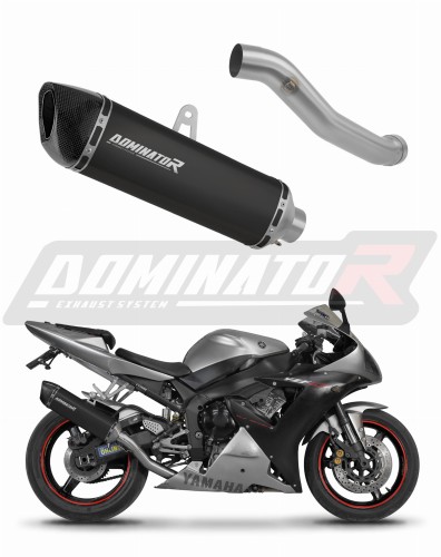 Auspuff Schalldämpfer DOMINATOR HP6 schwarz passend für Yamaha YZF R1 1000 RN09 2002  2003