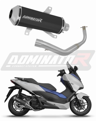 komplette Auspuffanlage mit Schalldämpfer DOMINATOR Full System OV G2 schwarz passend für Honda NSS 125 FORZA 2017  2020