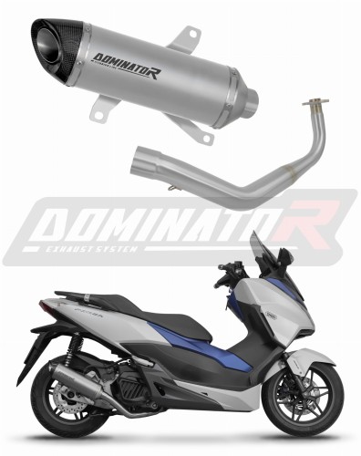 kompletny układ wydechowy z tłumikiem DOMINATOR Full System Tytanowy HP8 pasujący do motocykla Honda NSS 125 FORZA 2017 - 2020