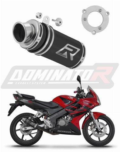 Auspuff Schalldämpfer DOMINATOR GP1 schwarz passend für Honda CBR 125 2004  2010