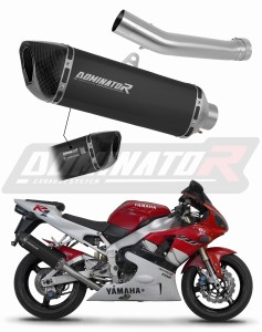 Yamaha YZF R1 1000 RN01 1998 - 1999 EU Homologiert genehmigt Schalldämpfer Auspuff HP6 SCHWARZ + dB killer