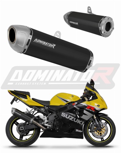 Auspuff Schalldämpfer DOMINATOR S6 schwarz passend für Suzuki GSXR 1000 K1  K4 2001  2004